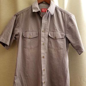 Supreme Grey Short Sleeve Work Shirt